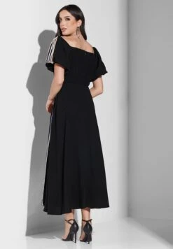 Plisse Square Neck Dress -Silk Bloom Dresses Store 2 zoom desktop 951