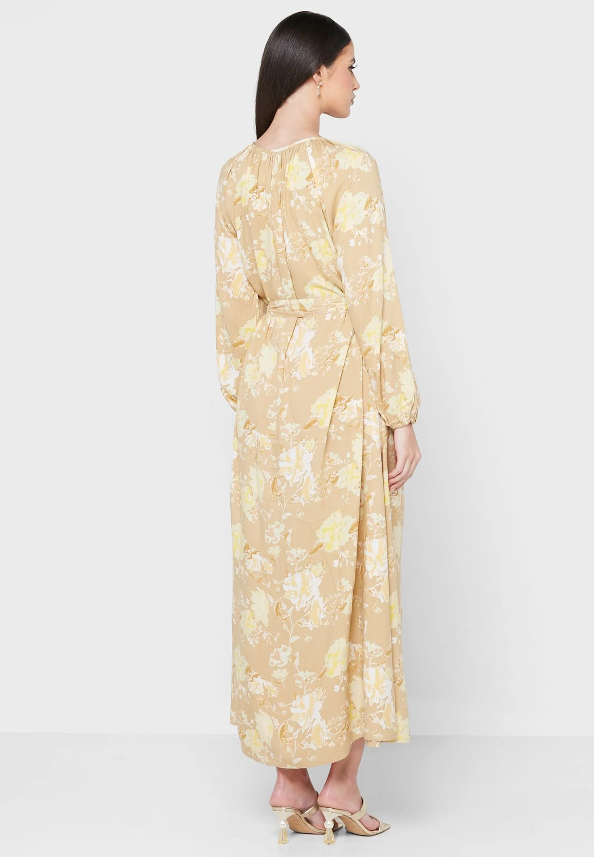 Cuffed Sleeve Floral Dress 2 Cuffed Sleeve Floral Dress - Image 2