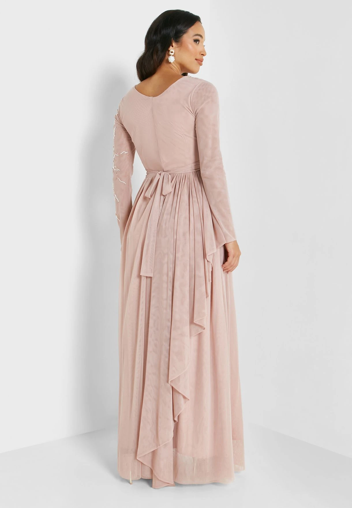 V-Neck Embellished Tiered Dress 2 V-Neck Embellished Tiered Dress - Image 2