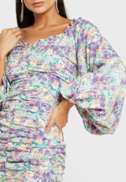 Glamorous Balloon Sleeve Floral Print Dress 6 Glamorous Balloon Sleeve Floral Print Dress -Silk Bloom Dresses Store 3 zoom desktop 10