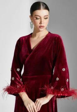 Fringe Sleeve Embellished Dress 7 Fringe Sleeve Embellished Dress -Silk Bloom Dresses Store 3 zoom desktop 1009