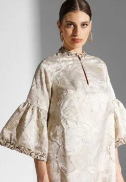 Flute Sleeve Printed Dress -Silk Bloom Dresses Store 3 zoom desktop 1011