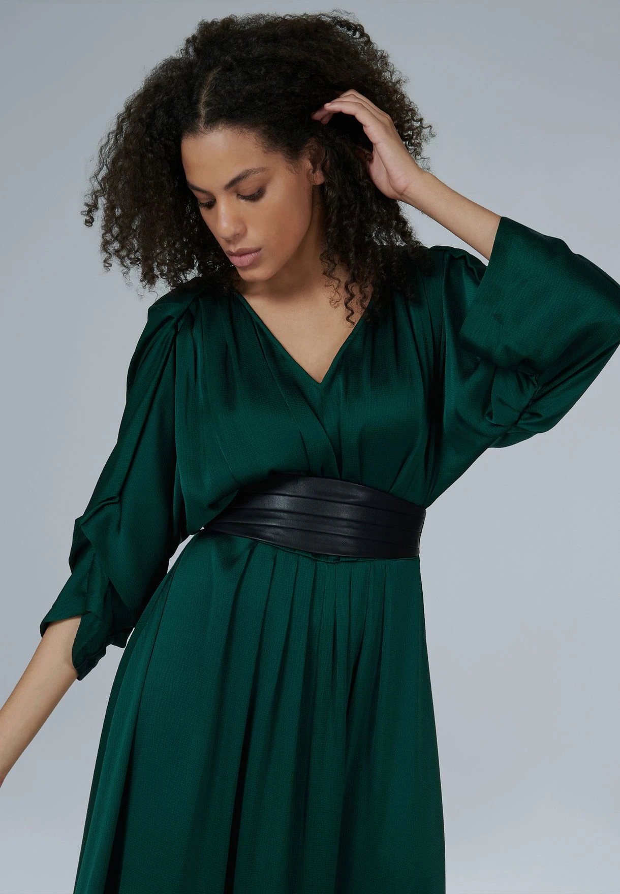 Belted Pleated Dress 3 Belted Pleated Dress - Image 3