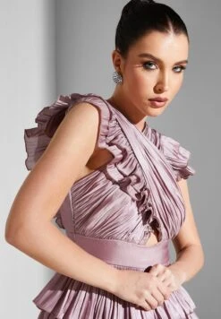 Ruffle Twist Front Dress -Silk Bloom Dresses Store 3 zoom desktop 1023