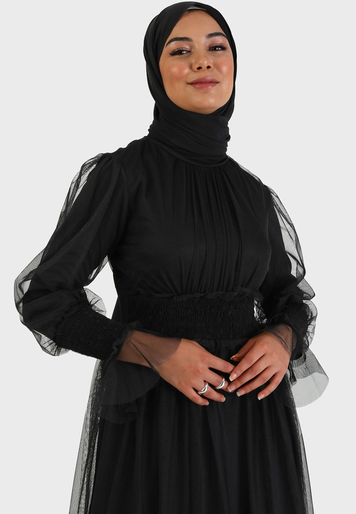 Ruched Waist Mesh Tiered Dress 3 Ruched Waist Mesh Tiered Dress - Image 3