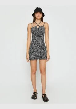 Koton Floral Mini Dress Strappy Cut Out Detail 7 Koton Floral Mini Dress Strappy Cut Out Detail -Silk Bloom Dresses Store 3 zoom desktop 105
