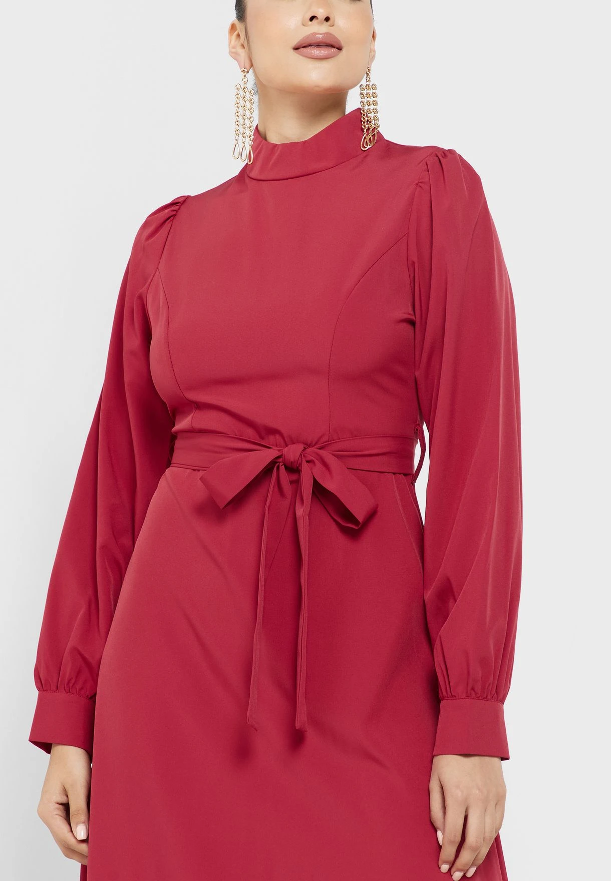 High Neck Fit & Flare Dress 3 High Neck Fit & Flare Dress - Image 3