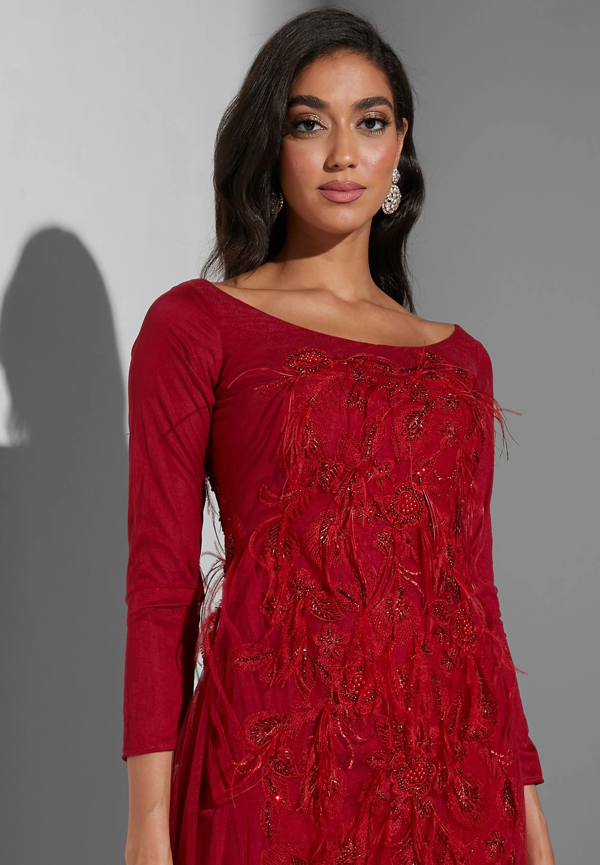 Tulle Detail Embroidered Dress 3 Tulle Detail Embroidered Dress - Image 3