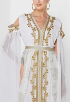 Split Sleeve Embellished Belted Dress 6 Split Sleeve Embellished Belted Dress -Silk Bloom Dresses Store 3 zoom desktop 1065