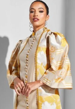 Button Detail Floral Print Dress -Silk Bloom Dresses Store 3 zoom desktop 1071