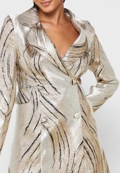 Metallic Print Dress -Silk Bloom Dresses Store 3 zoom desktop 1079