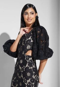 Balloon Sleeve Lace Detail Dress 6 Balloon Sleeve Lace Detail Dress -Silk Bloom Dresses Store 3 zoom desktop 1082