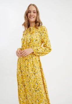 Tie Neck Floral Print Dress -Silk Bloom Dresses Store 3 zoom desktop 1085