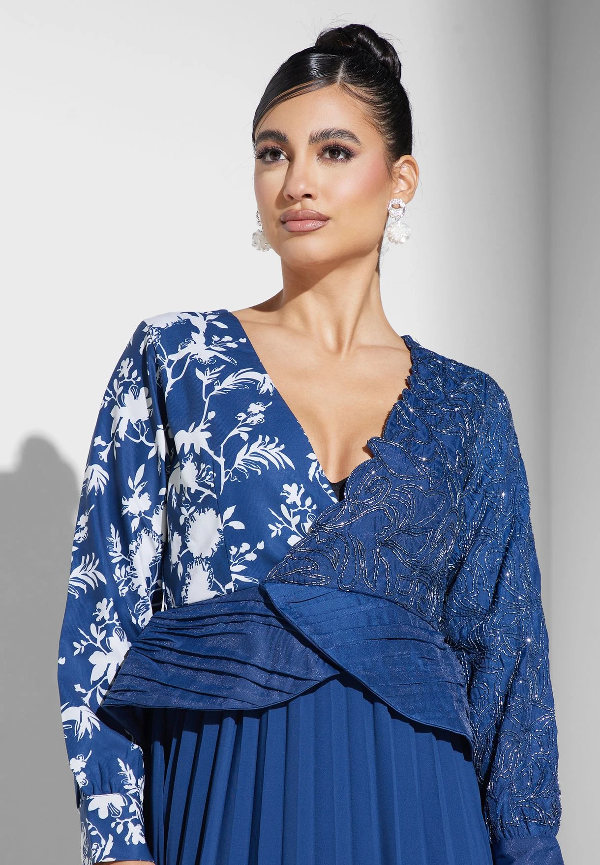 Surplice Neck Plisse Dress 3 Surplice Neck Plisse Dress - Image 3