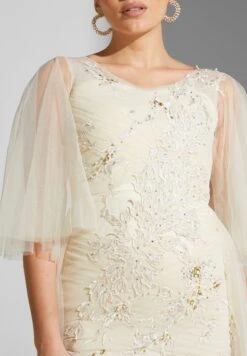 Embellished Split Sleeve Dress -Silk Bloom Dresses Store 3 zoom desktop 1093