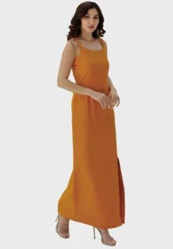 Strappy Front Slit Dress -Silk Bloom Dresses Store 3 zoom desktop 1109