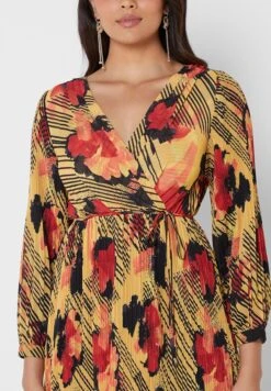 Printed Surplice Neck Dress -Silk Bloom Dresses Store 3 zoom desktop 1110