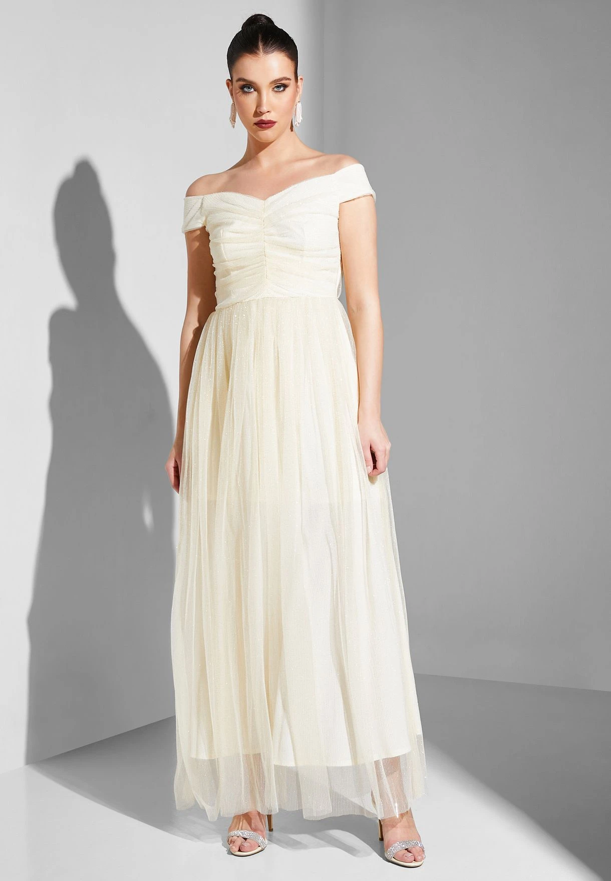 Cape Sleeve Mesh Dress 3 Cape Sleeve Mesh Dress - Image 3