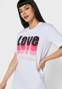 LOVE MOSCHINO Round Neck Logo Dress 6 LOVE MOSCHINO Round Neck Logo Dress -Silk Bloom Dresses Store 3 zoom desktop 113
