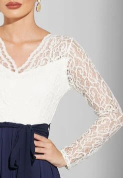 Lace Knot Detail Dress -Silk Bloom Dresses Store 3 zoom desktop 1137