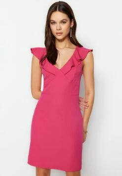 Trendyol Ruffle Detail Knitted Dress -Silk Bloom Dresses Store 3 zoom desktop 115