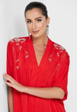 Embroidered Button Detail Dress 6 Embroidered Button Detail Dress -Silk Bloom Dresses Store 3 zoom desktop 1154