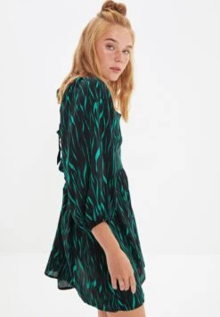 Trendyol Broad Neck Printed Dress -Silk Bloom Dresses Store 3 zoom desktop 116