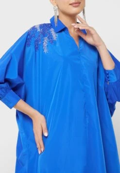 Puff Sleeve Embroidery Detail Dress 6 Puff Sleeve Embroidery Detail Dress -Silk Bloom Dresses Store 3 zoom desktop 1161