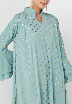 Ruffle Sleeve Embellished Dress -Silk Bloom Dresses Store 3 zoom desktop 1166