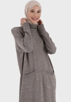 Turtle Neck Pocket Detail Dress 6 Turtle Neck Pocket Detail Dress -Silk Bloom Dresses Store 3 zoom desktop 1176