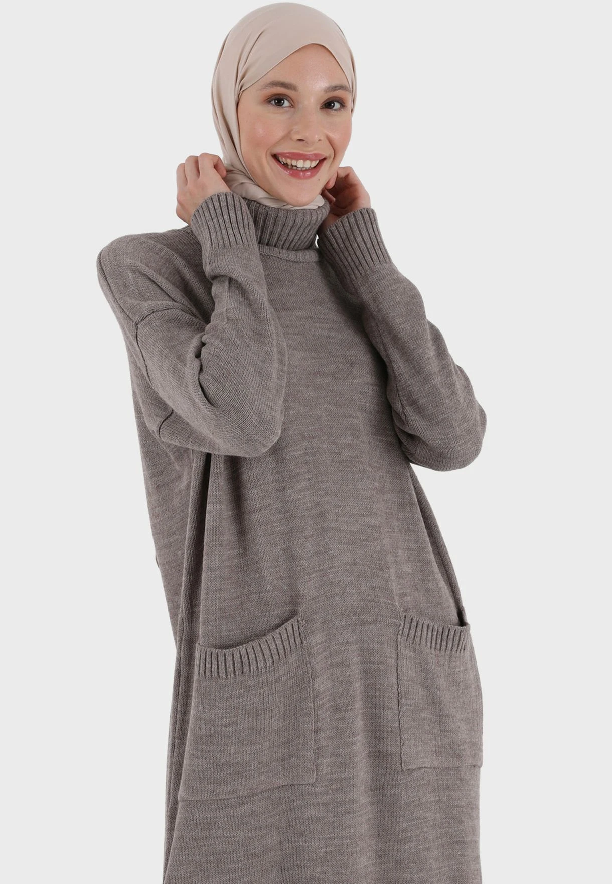 Turtle Neck Pocket Detail Dress 3 Turtle Neck Pocket Detail Dress - Image 3