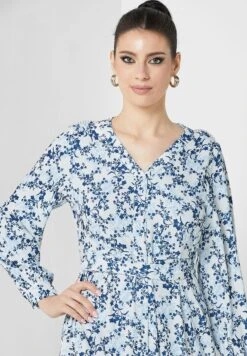 Floral Print Belted Shirt Dress 6 Floral Print Belted Shirt Dress -Silk Bloom Dresses Store 3 zoom desktop 1178