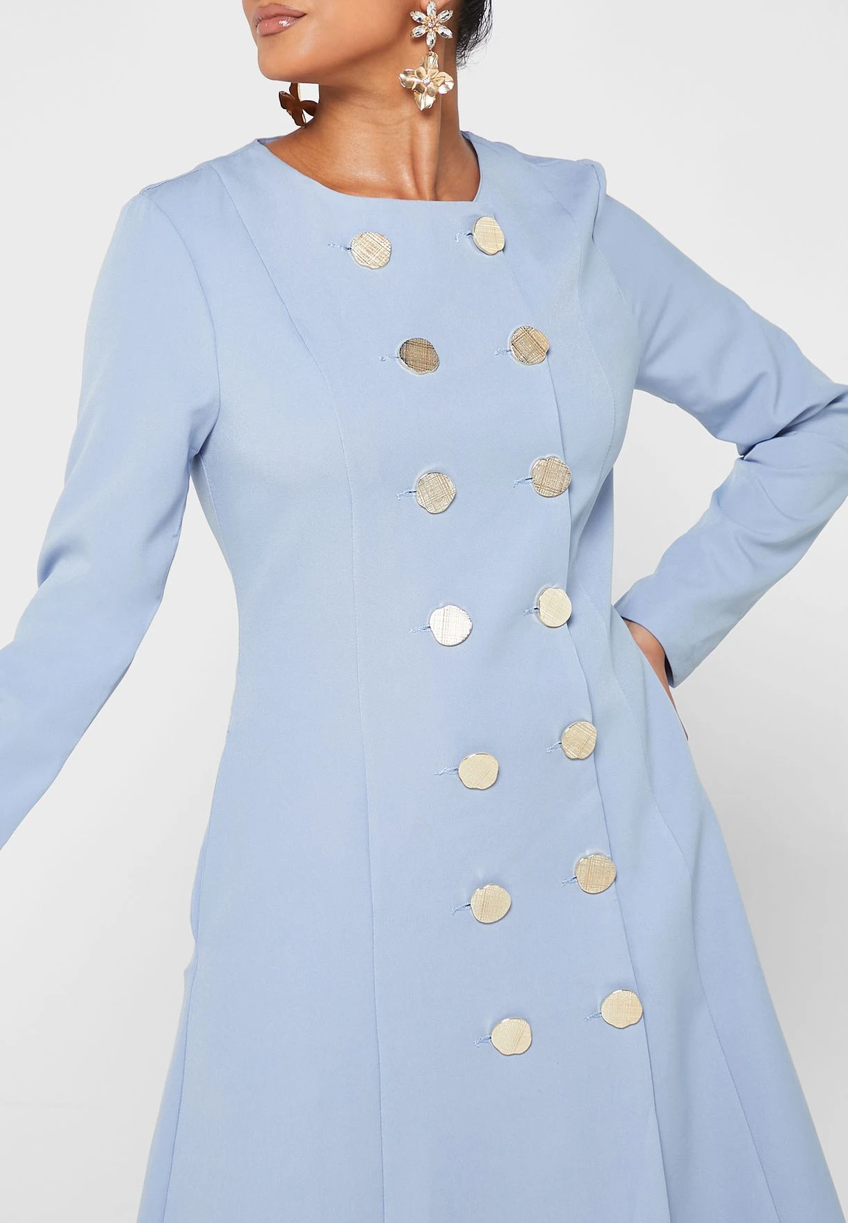 Button Detail Dress 3 Button Detail Dress - Image 3