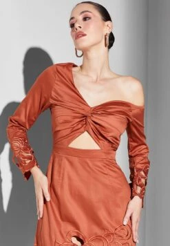 One Shoulder Cut Out Dress -Silk Bloom Dresses Store 3 zoom desktop 1191