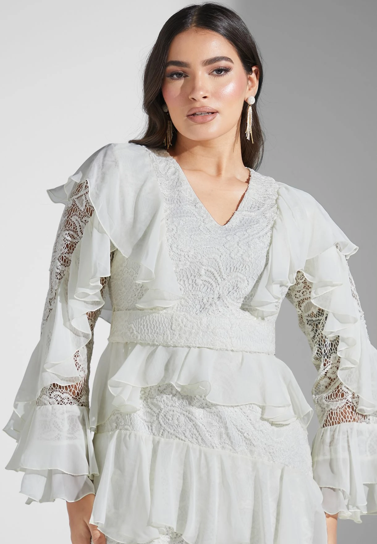 Ruffle Embroidered Dress 3 Ruffle Embroidered Dress - Image 3