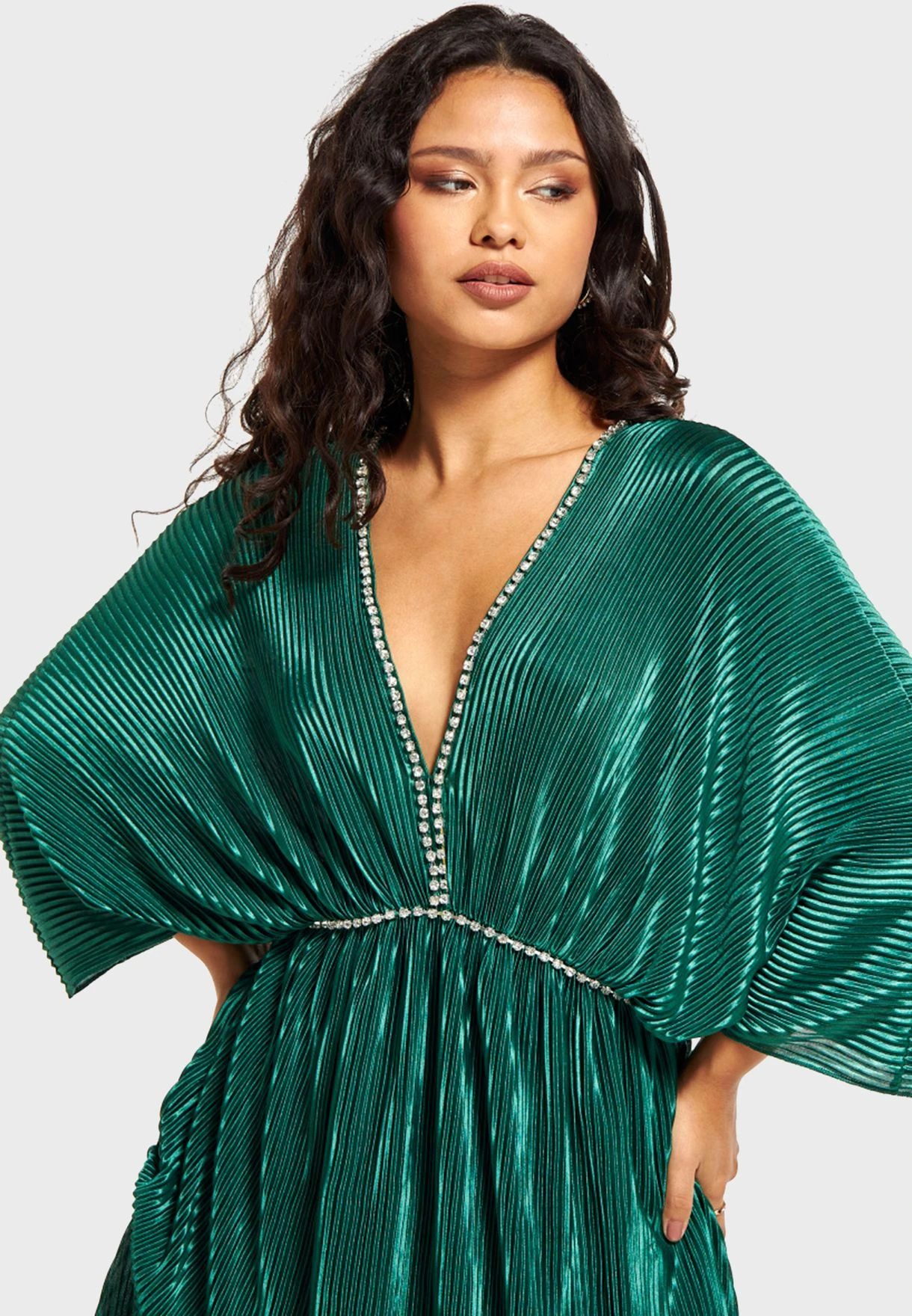 Embellished Cape Sleeve Dress 3 Embellished Cape Sleeve Dress - Image 3