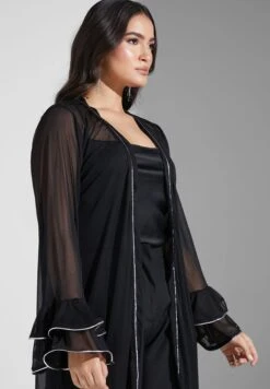 Mesh Ruffle Sleeve Layer On 6 Mesh Ruffle Sleeve Layer On -Silk Bloom Dresses Store 3 zoom desktop 1200