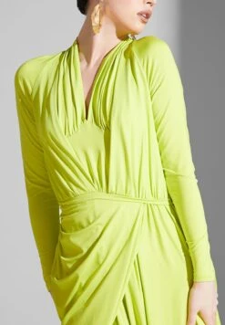 Drape Detail V-Neck Dress -Silk Bloom Dresses Store 3 zoom desktop 1221