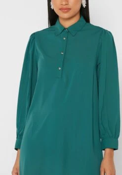 Solid Neck Detail Dress -Silk Bloom Dresses Store 3 zoom desktop 1222