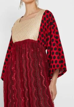 Mesh Detail Square Neck Dress -Silk Bloom Dresses Store 3 zoom desktop 1224