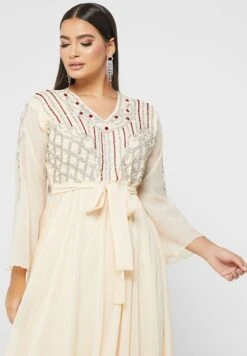 Flute Sleeve Embellished Tiered Dress 7 Flute Sleeve Embellished Tiered Dress -Silk Bloom Dresses Store 3 zoom desktop 1234