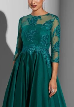 Crew Neck Lace Detail Dress -Silk Bloom Dresses Store 3 zoom desktop 1237