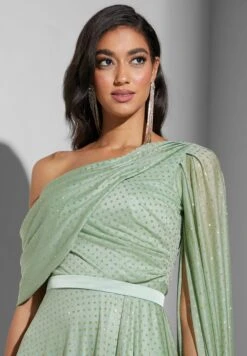 Belted Cape Sleeve Asymmetric Dress -Silk Bloom Dresses Store 3 zoom desktop 1240