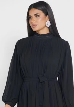 Front Tie Pleated Dress -Silk Bloom Dresses Store 3 zoom desktop 1242