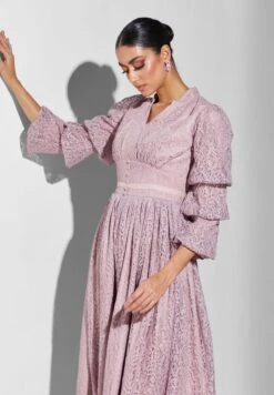 V-Neck Pleat Detail Dress 7 V-Neck Pleat Detail Dress -Silk Bloom Dresses Store 3 zoom desktop 1254