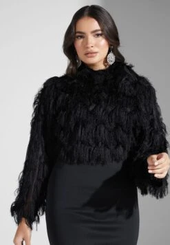 Fur Detail Dress -Silk Bloom Dresses Store 3 zoom desktop 1255