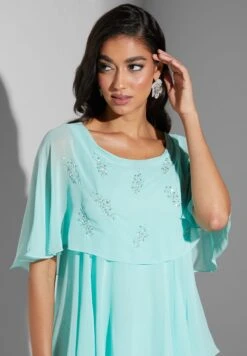 Embroidered Ruffle Detail Layered Dress -Silk Bloom Dresses Store 3 zoom desktop 1259