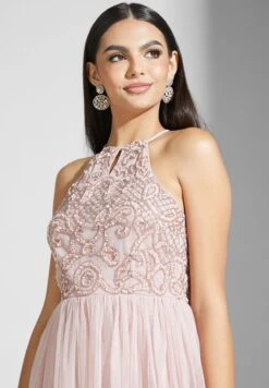 Halter Embellished Fit And Flare Dress -Silk Bloom Dresses Store 3 zoom desktop 126