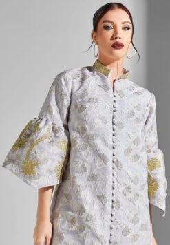 Floral Print Button Down Dress -Silk Bloom Dresses Store 3 zoom desktop 1261