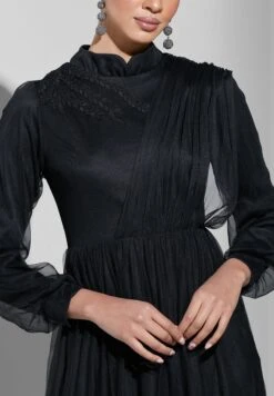 Embroidered Tulle Detail Dress -Silk Bloom Dresses Store 3 zoom desktop 1267